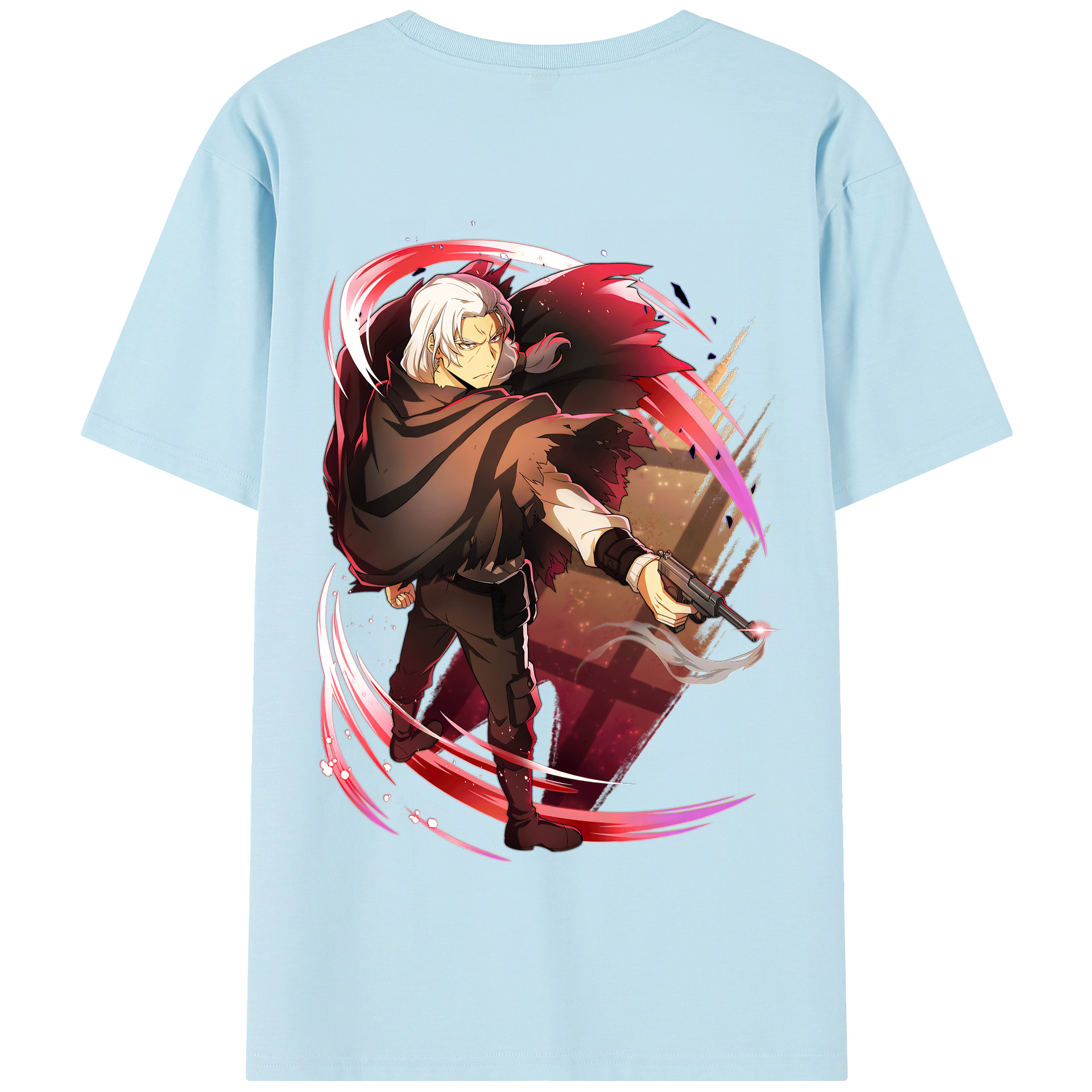（画像用） 文豪ストレイドッグス Bungo Stray Dogs 綿100％半袖Tシャツ（背面プリント）